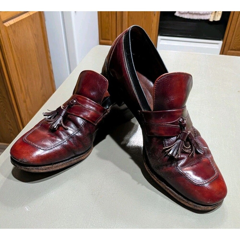 Allen Edmonds 8871 Burgundy Tassel Loafers Size 11 D